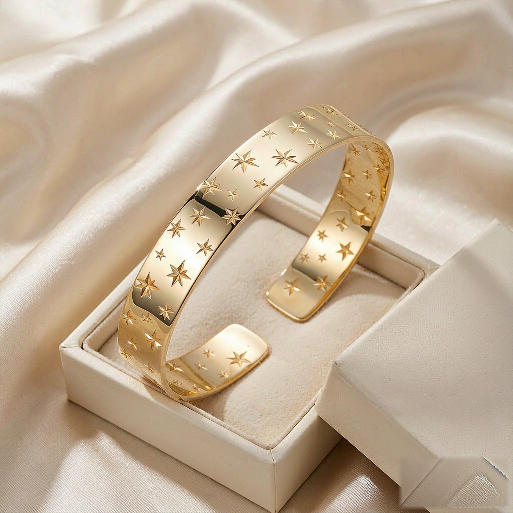 VARYNOXA Aurora Star Cuff Bracelet — gift view