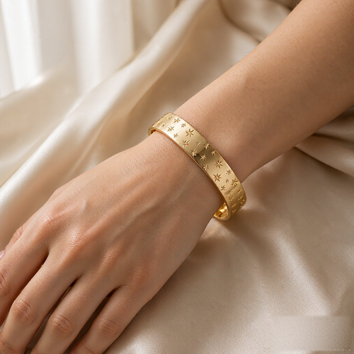 VARYNOXA Aurora Star Cuff Bracelet — worn view