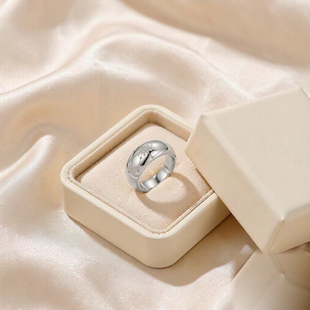 Celeste Constellation Band Ring — Silver — gift view