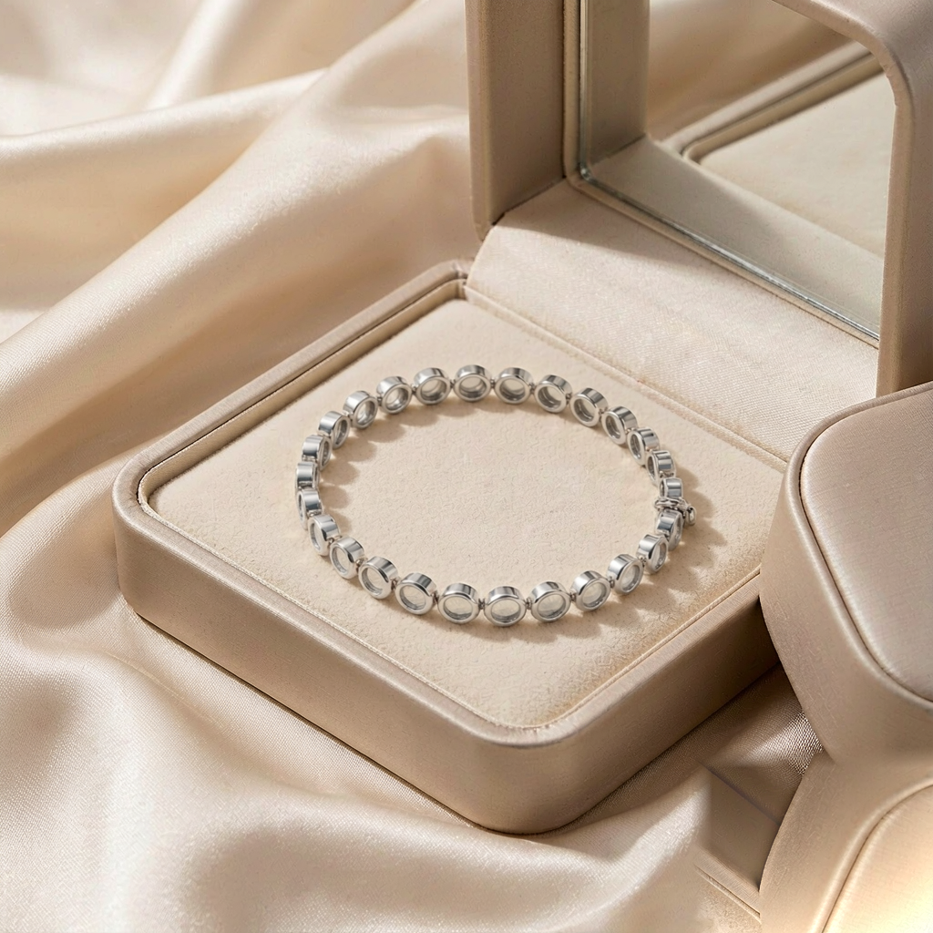 Meteor Tennis Bracelet — Silver — gift view