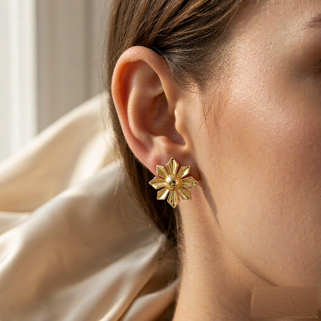 VARYNOXA Nova Stud Earrings — worn view