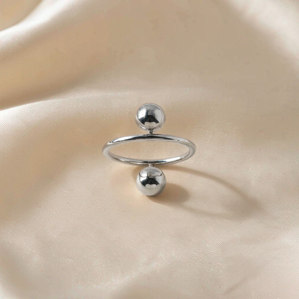 Orbit Band Ring — Silver — studio view