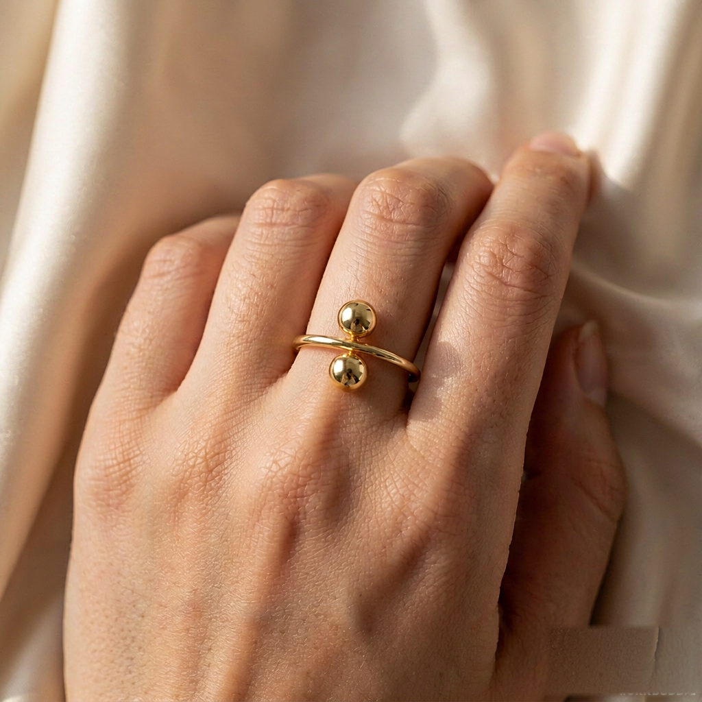 VARYNOXA Orbit Band Ring — worn view