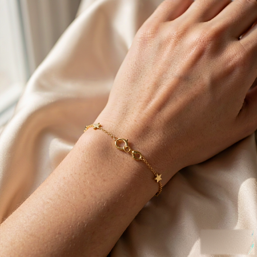 VARYNOXA Stardust Chain Bracelet — worn view