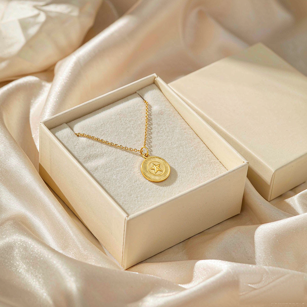 VARYNOXA Zodiac Medallion Necklace — gift view